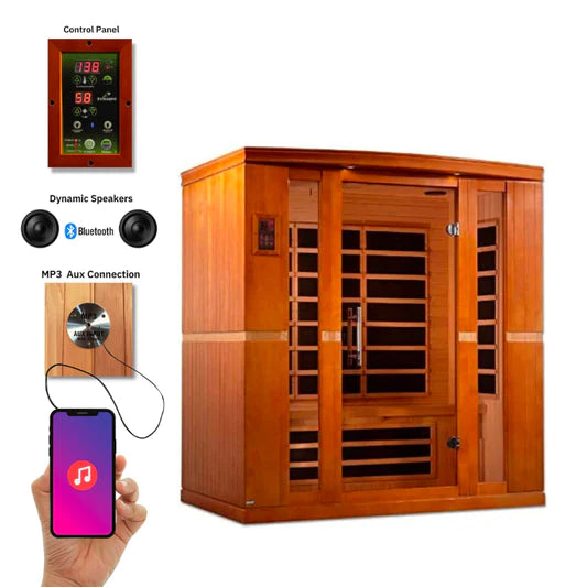 Golden Designs Sauna Dynamic "Bergamo" 4-person FAR Infrared Sauna Low EMF