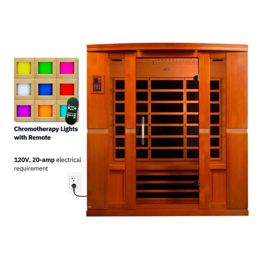 Golden Designs Sauna Dynamic "Bergamo" 4-person FAR Infrared Sauna Low EMF
