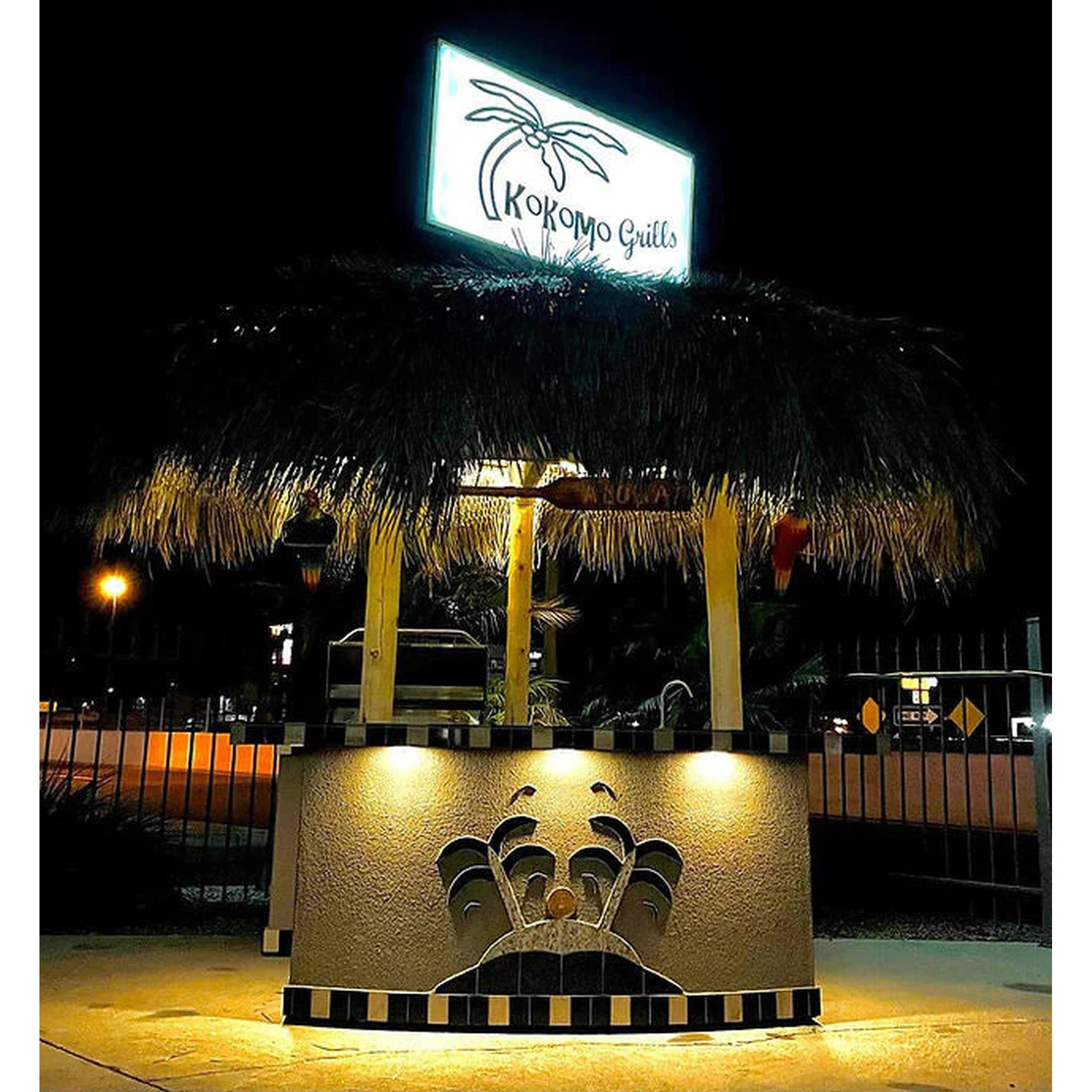 KoKoMo Tahiti Outdoor Kitchen with 10-Foot Palapa and Built-In BBQ Grill