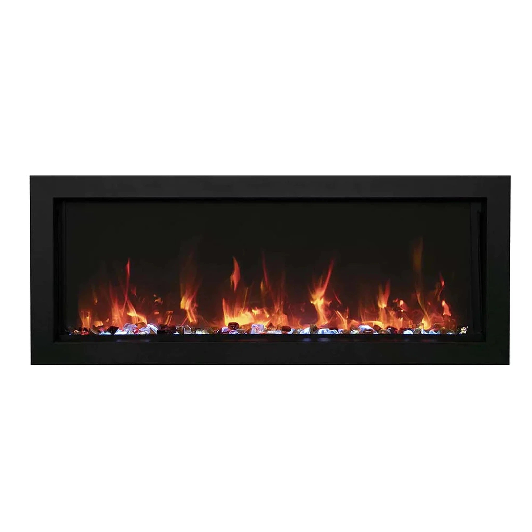 Amantii Panorama Extra Slim - with Black Steel Surround Electric Fireplace
