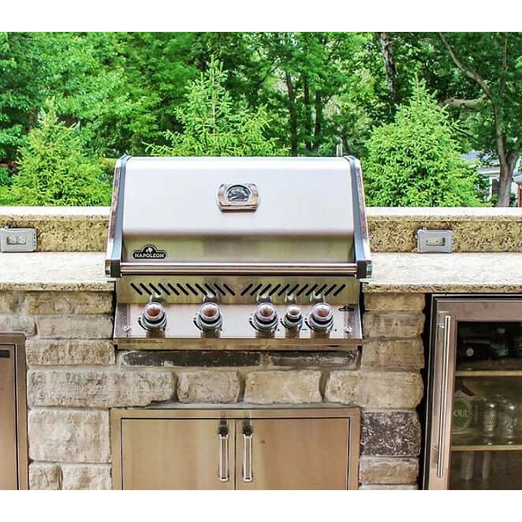 Napoleon Built-in Prestige PRO™ 500 Gas Grill Head with Infrared Rear Burner, Stainless Steel
