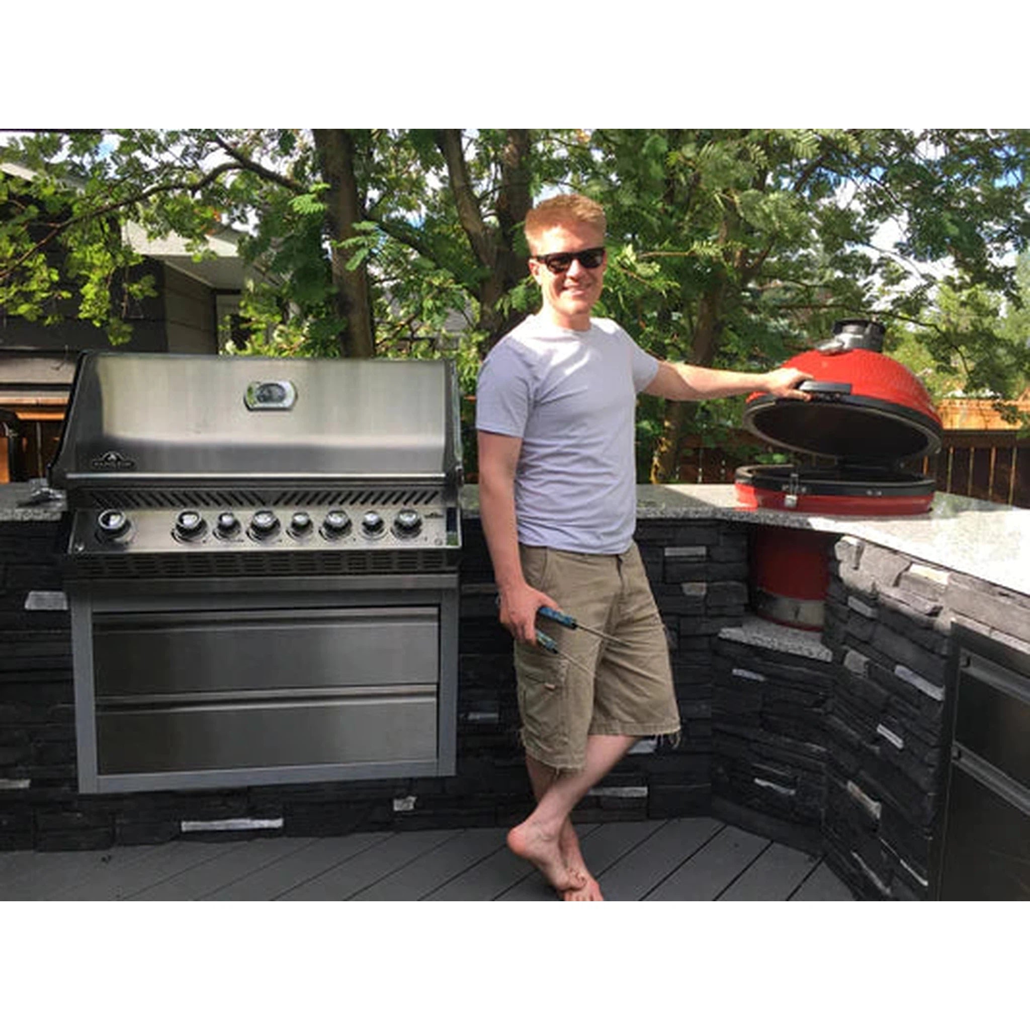 Napoleon Built-in Prestige PRO™ 665 Gas Grill Head with Infrared Rear Burner, Stainless Steel