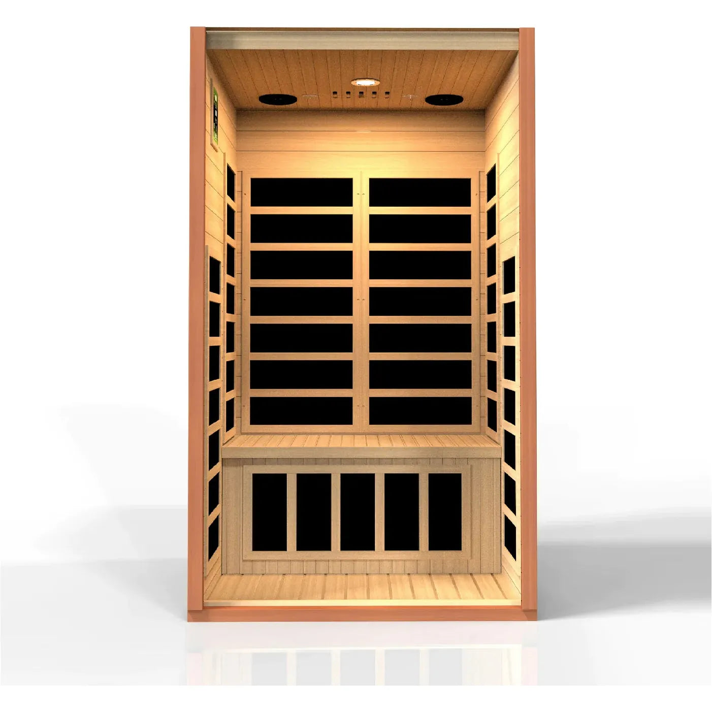Golden Designs Dynamic "Cordoba Elite" 2 Person Ultra Low EMF FAR IR Sauna w/ Hemlock