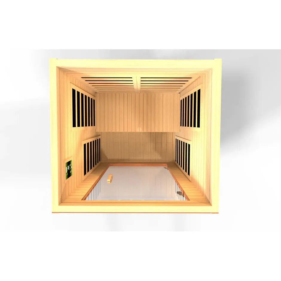 Golden Designs Dynamic "Avila" Low EMF (Between 5-10MG) FAR Infrared Sauna w/ Hemlock