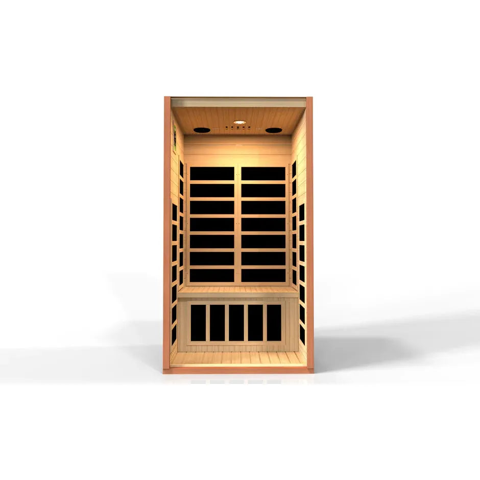 Golden Designs Dynamic "Avila" Low EMF (Between 5-10MG) FAR Infrared Sauna w/ Hemlock