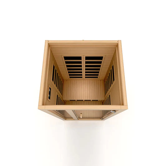 Golden Designs Dynamic Gracia 1-2-Person Low EMF (Under 8MG) FAR Infrared Sauna (Canadian Hemlock)