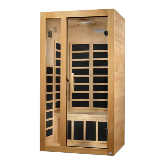 Golden Designs Dynamic Gracia 1-2-Person Low EMF (Under 8MG) FAR Infrared Sauna (Canadian Hemlock)