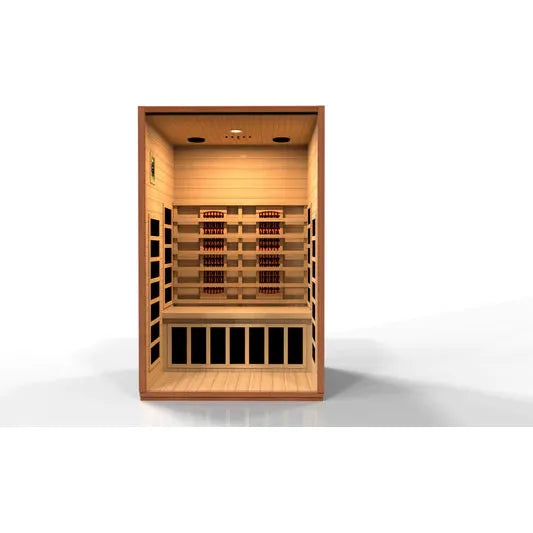 Golden Designs Dynamic "Cardoba" 2-Person Full Spectrum Infrared Sauna w/ Hemlock