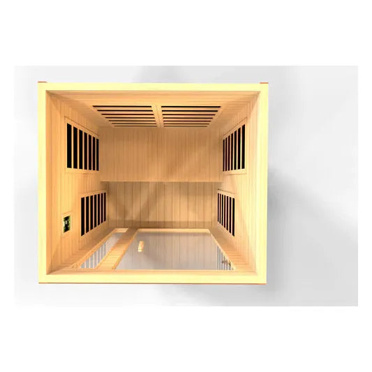 Golden Designs Dynamic "Cordoba Elite" 2 Person Ultra Low EMF FAR IR Sauna w/ Hemlock