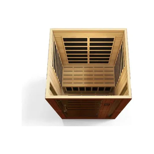 Golden Designs Dynamic "Vittoria" 2-Person Low EMF Far Infrared Sauna w/ Hemlock
