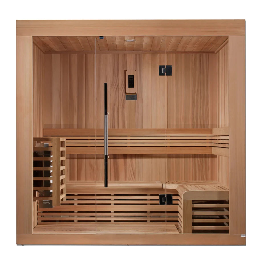 Golden Designs "Copenhagen Edition" 3-Person Traditional Steam Sauna - Canadian Red Cedar