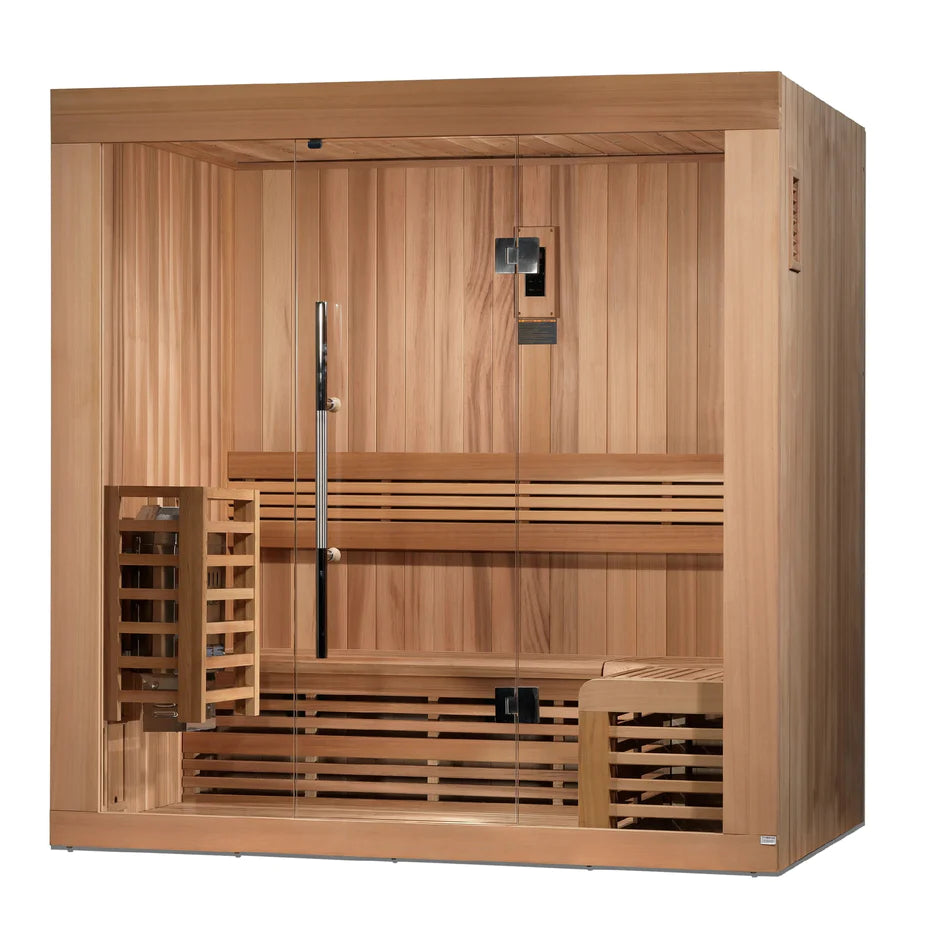 Golden Designs "Copenhagen Edition" 3-Person Traditional Steam Sauna - Canadian Red Cedar