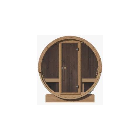 SaunaLife Model E8G Sauna Barrel | Glass Front