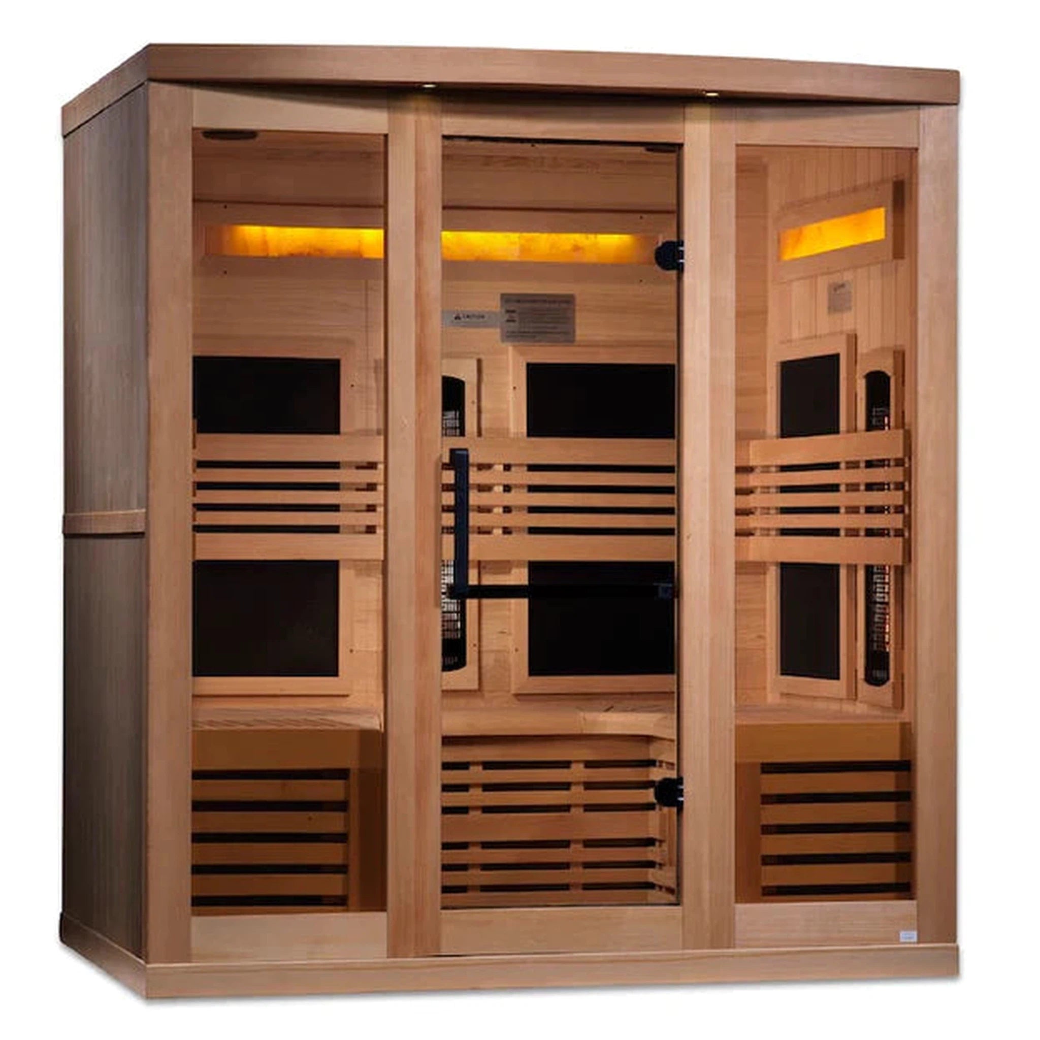 Golden Designs 6-Person Full Spectrum PureTechβ’ Near Zero Infrared Sauna with Himalayan Salt Bar (Canadian Hemlock)
