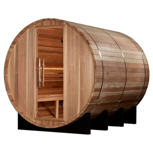 Golden Designs "Klosters" 6-Person Outdoor Traditional Barrel Steam Sauna w/ Pacific Cedar