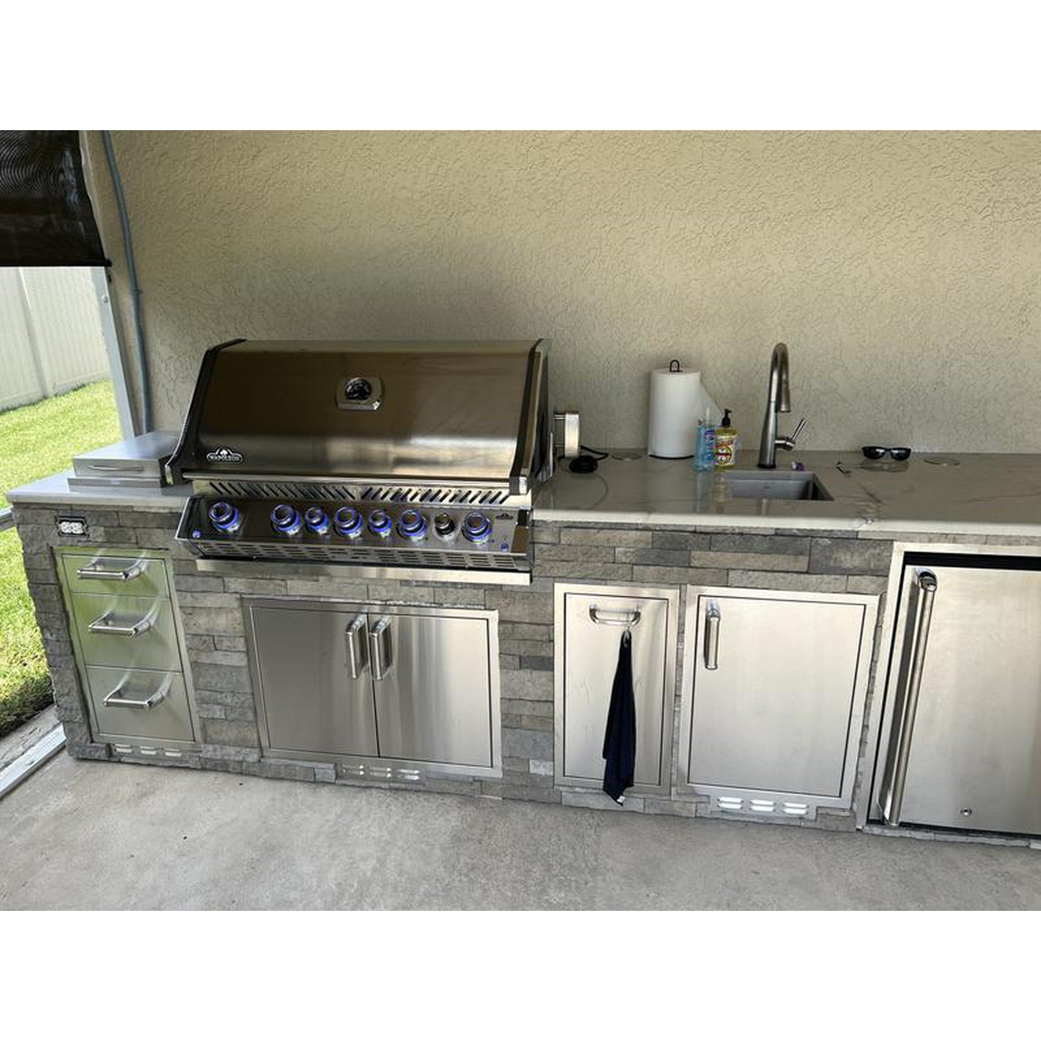 Napoleon Built-in Prestige PRO™ 665 Gas Grill Head with Infrared Rear Burner, Stainless Steel