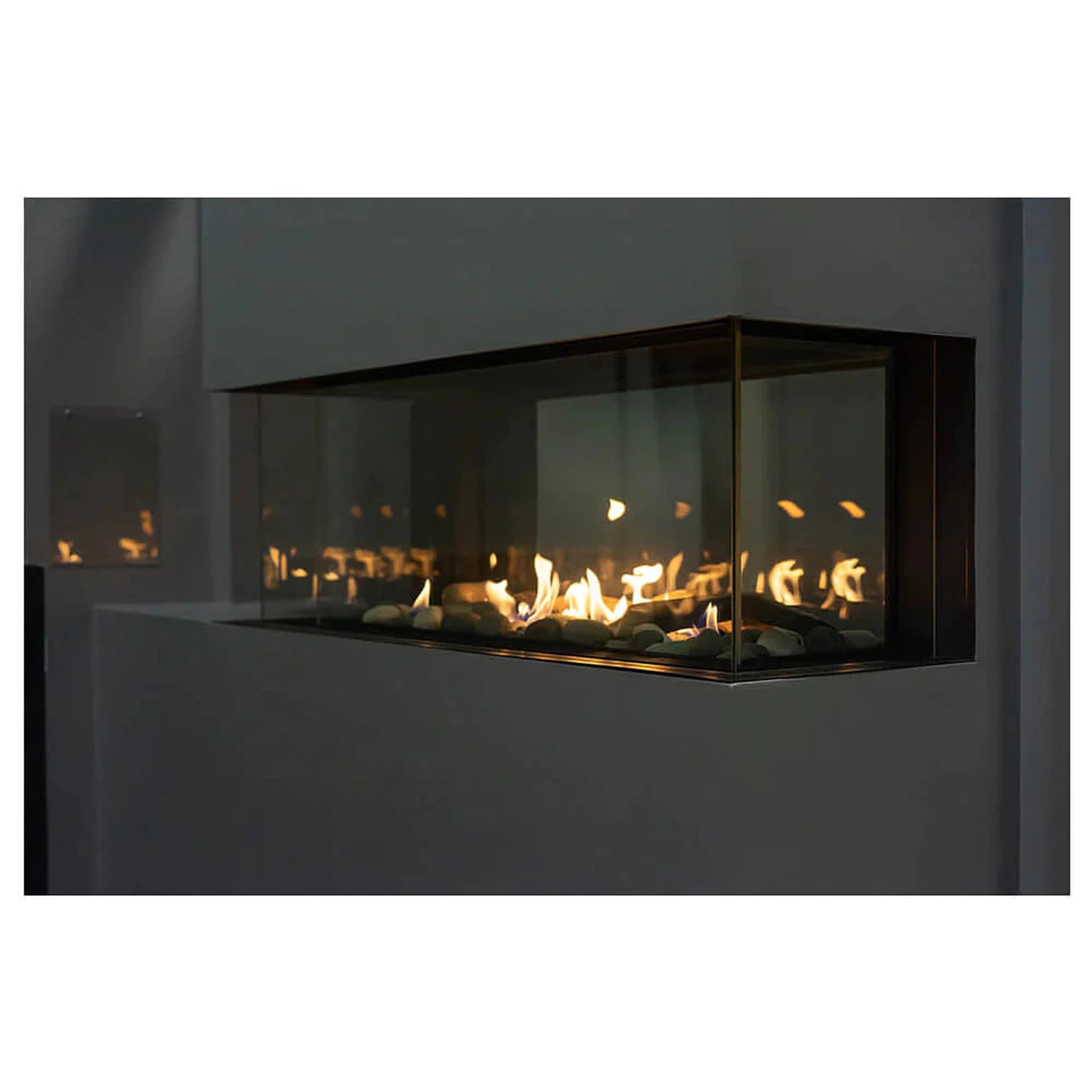 Sierra Flame Lyon - 48" 4 Sided See Trough Fireplace