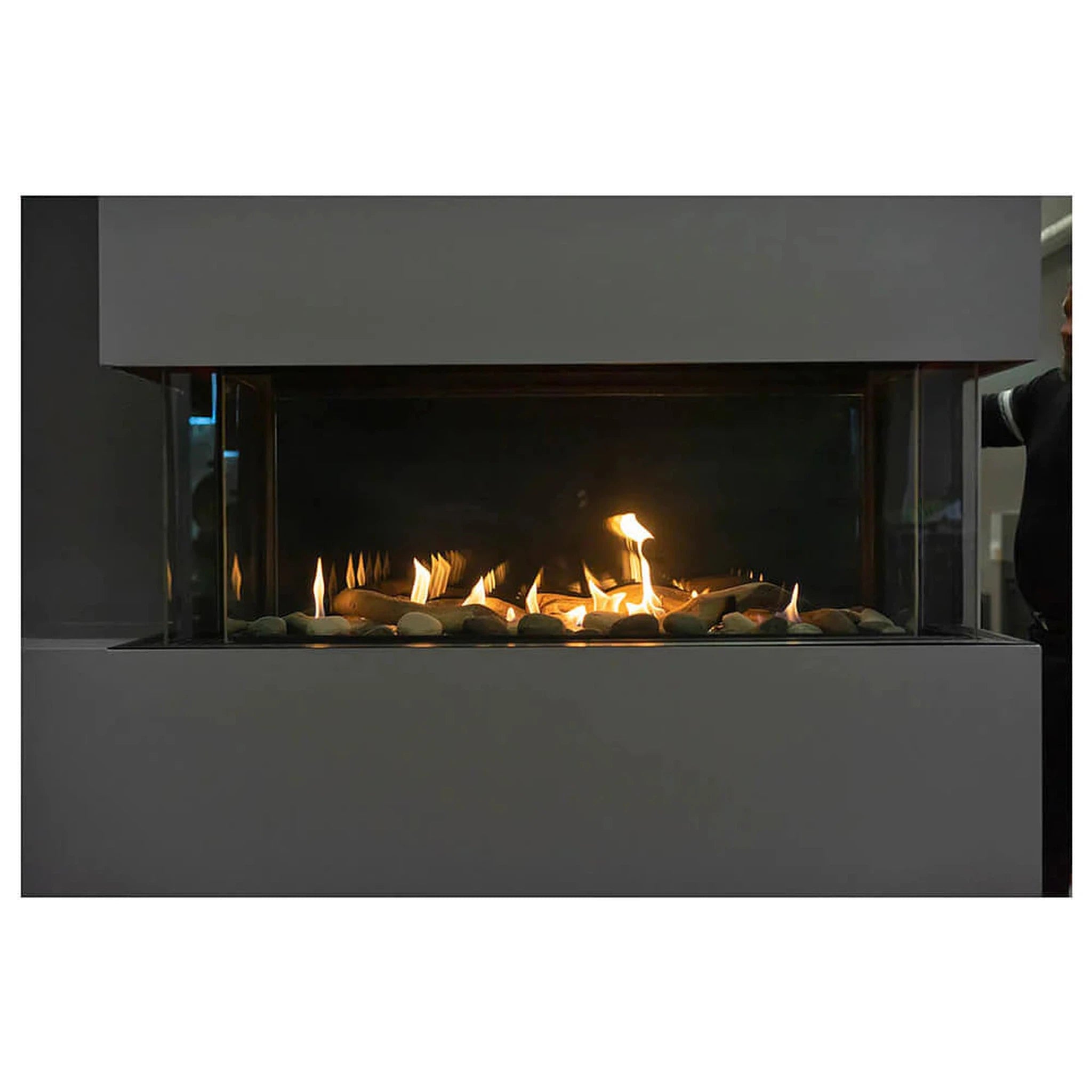 Sierra Flame Lyon - 48" 4 Sided See Trough Fireplace
