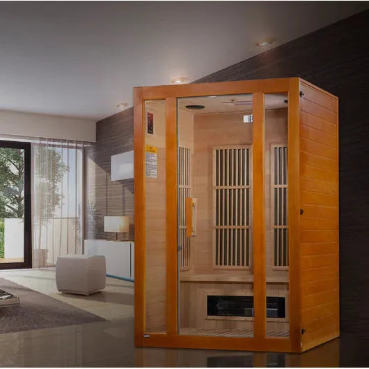 Golden Designs Maxxus Aspen Dual Tech 2 person Low EMF FAR Infrared Sauna (Canadian Hemlock)