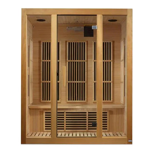 Golden Designs Maxxus "Bellevue" 3-person Low EMF FAR Infrared Sauna (Canadian Hemlock)