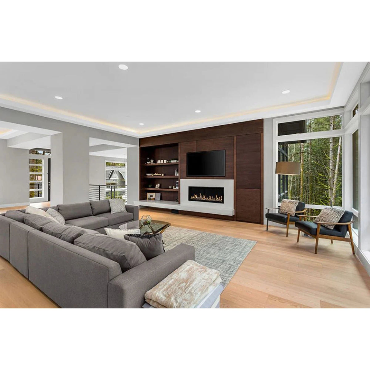 Modern Flames Orion Slim Heliovision Virtual Linear Built-In Electric Fireplace, 52", 60", 76", 100"
