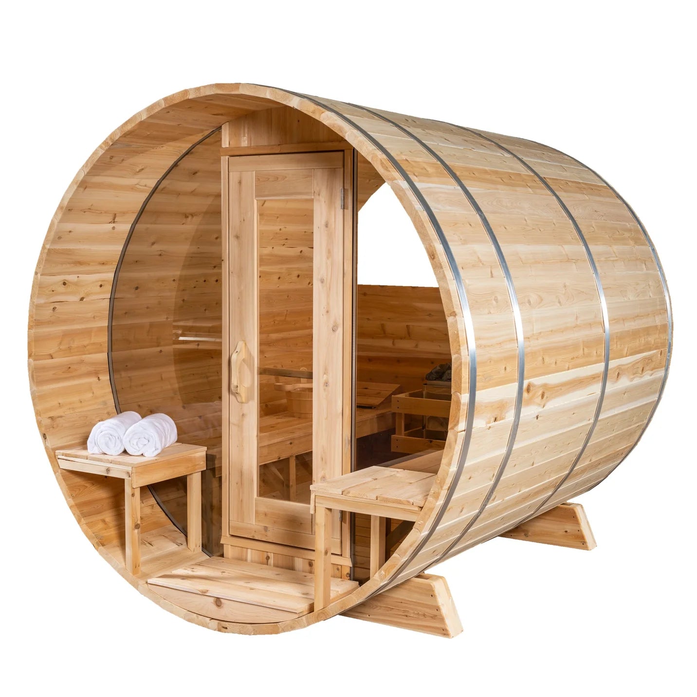 Dundalk Leisurecraft Canadian Timber 6 Person Tranquility MP Barrel Sauna | CTC2345MPE