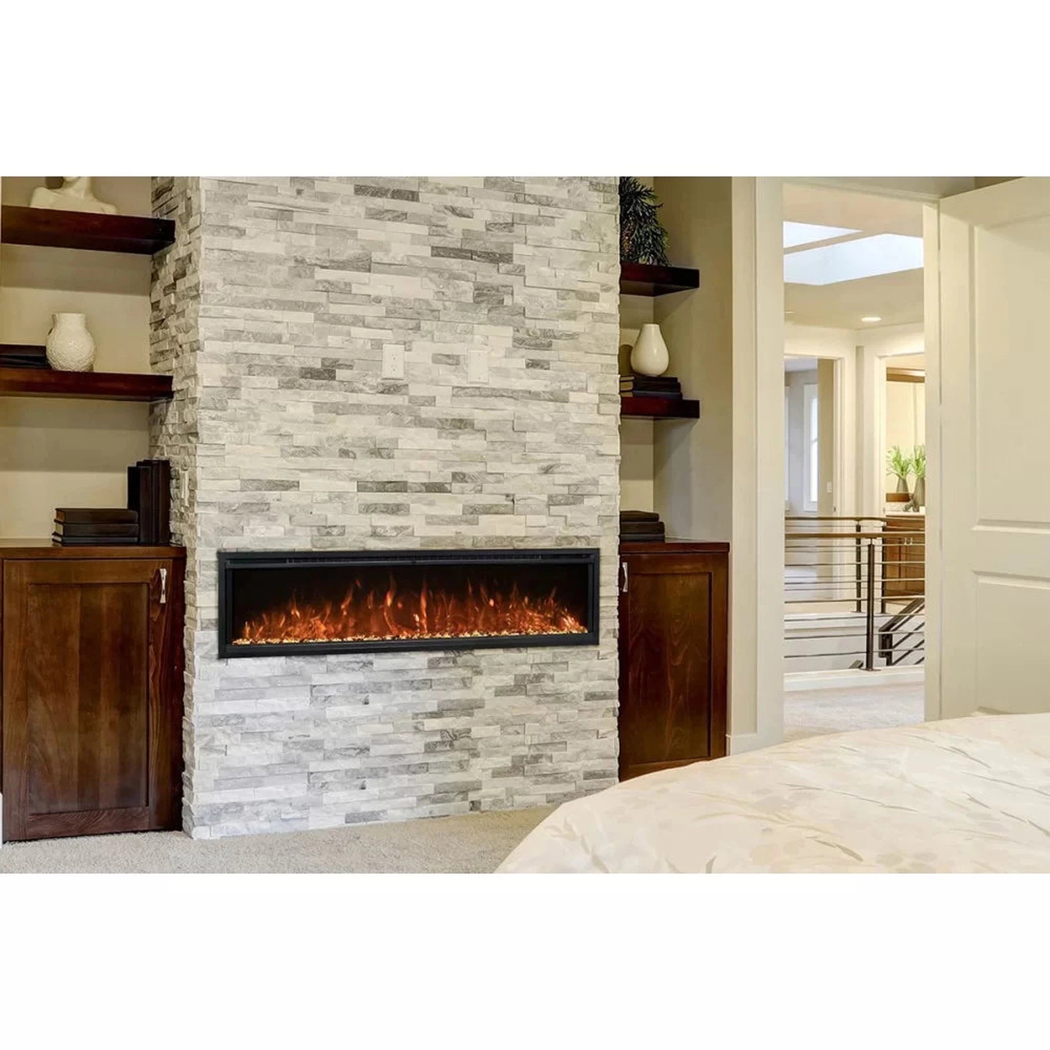 Modern Flames Spectrum Slimline Wall Mount/Recessed Electric Fireplace, 50", 60", 74", 100"