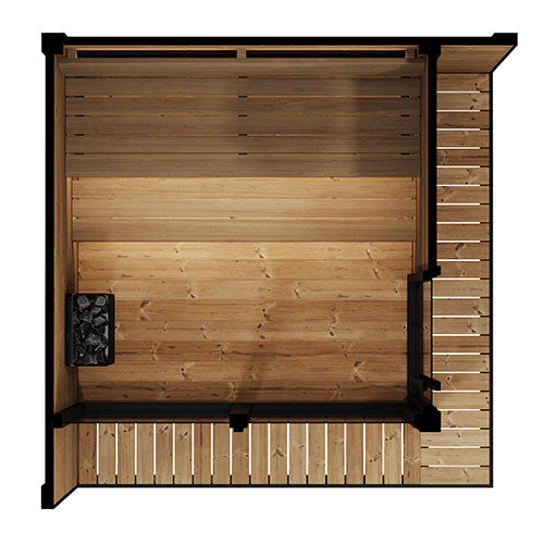 SaunaLife GL6 Outdoor Sauna Kit Garden Luxury-Series Outdoor DIY Sauna Kit, Thermo-Spruce, up to 6 Persons