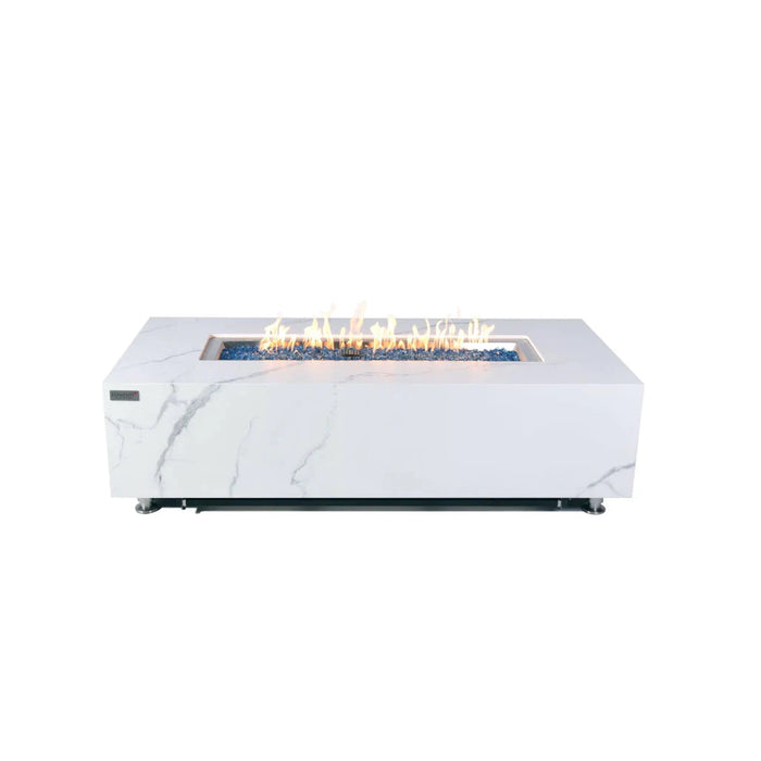 Elementi Plus CARRARA Marble Porcelain Fire Table