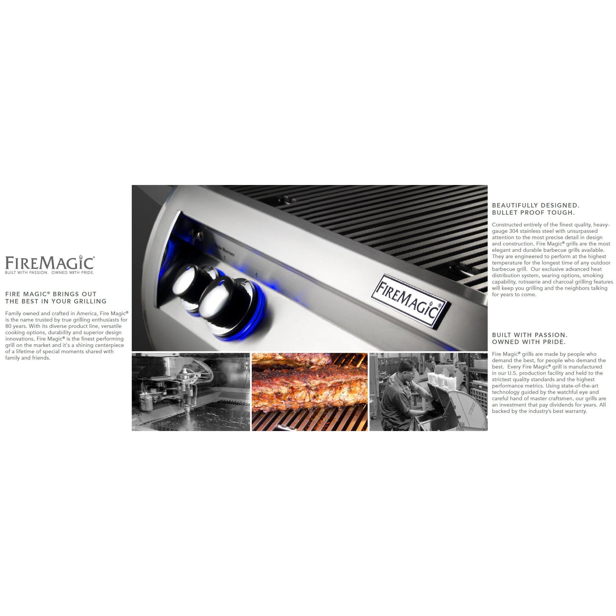 Fire Magic Aurora A430i Built-In Grill 24" With Analog Thermometer