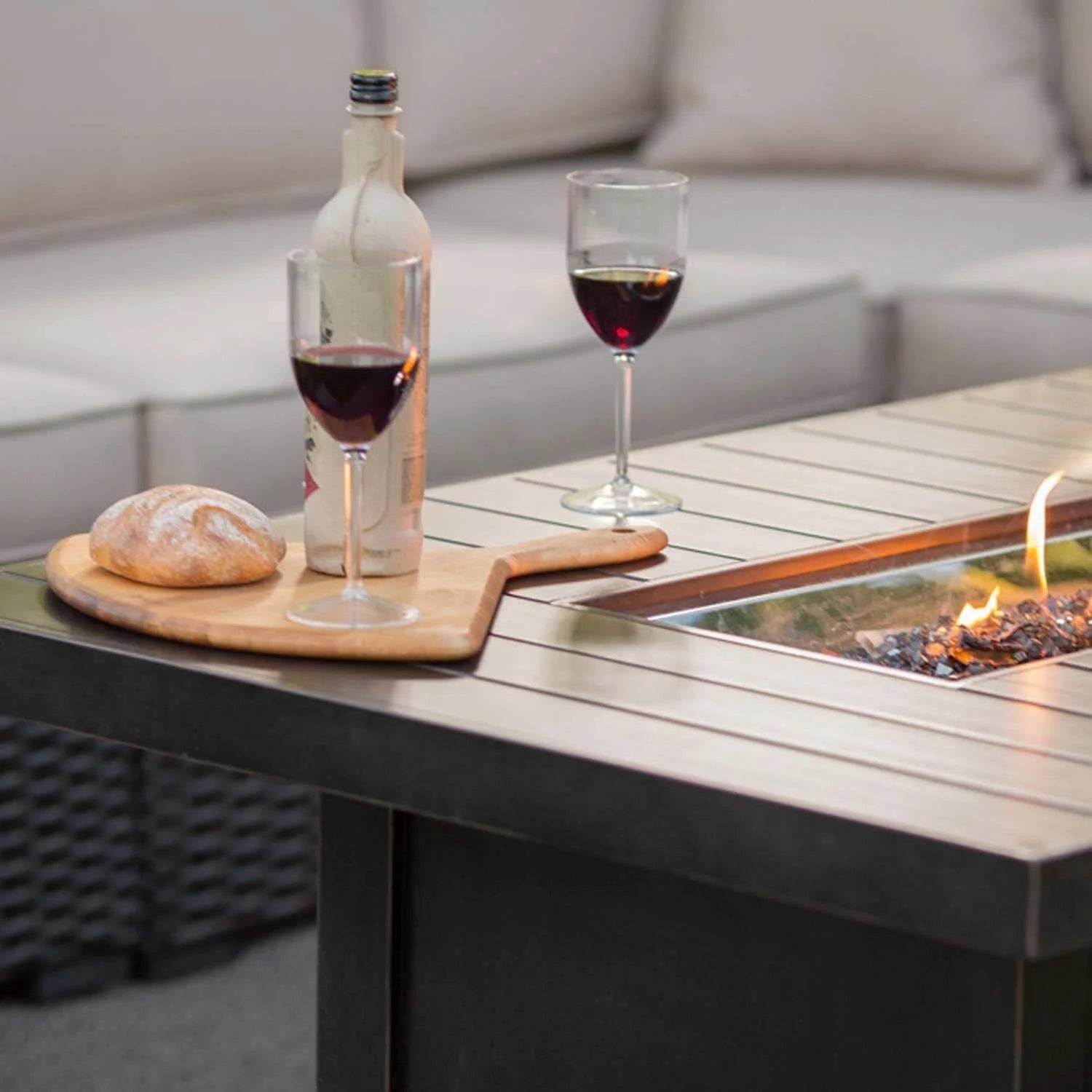 Napoleon St. Tropez Rectangle Propane Patioflame Fire Pit Table