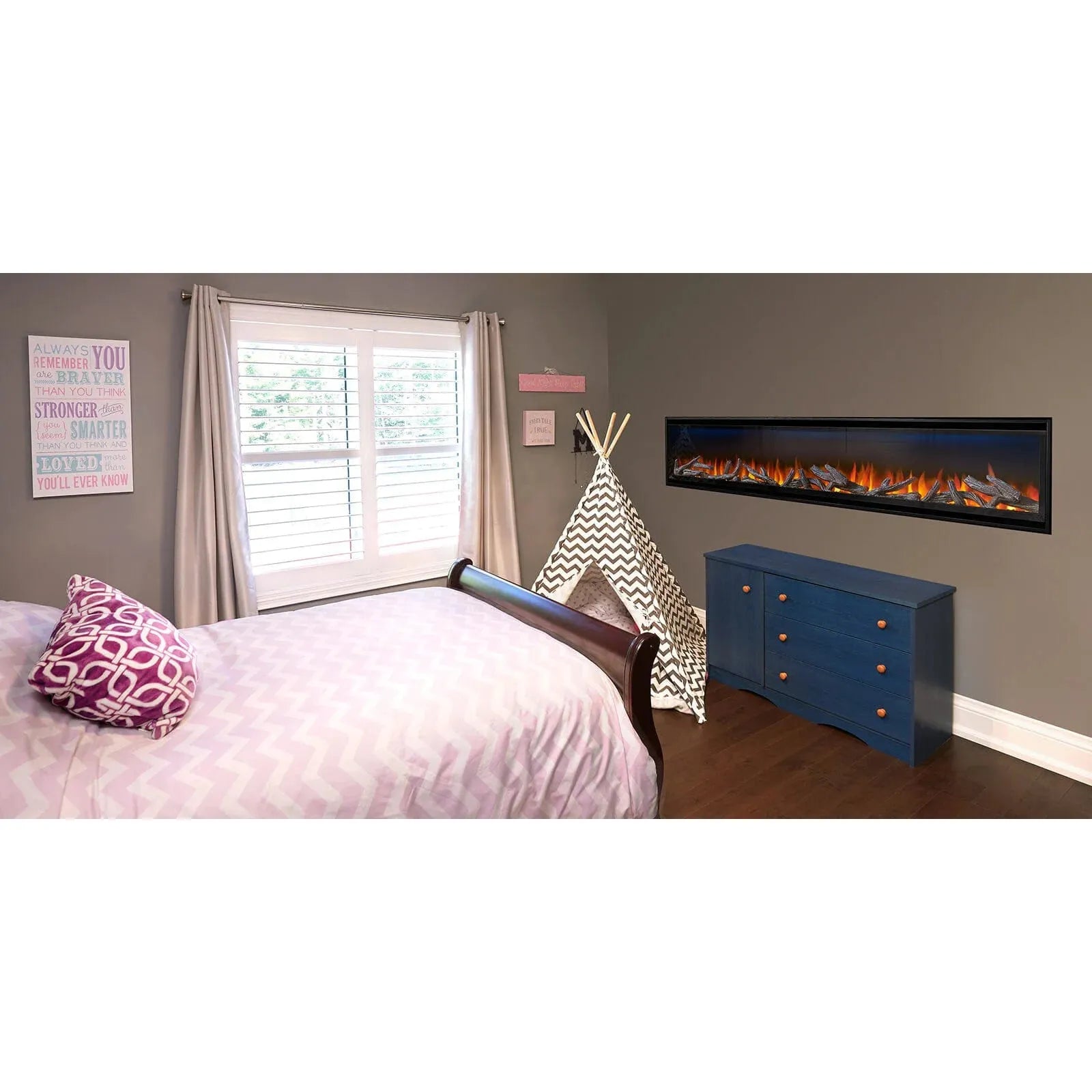 Napoleon 42 Inch Alluravision Deep Series Wall Hanging Electric Fireplace