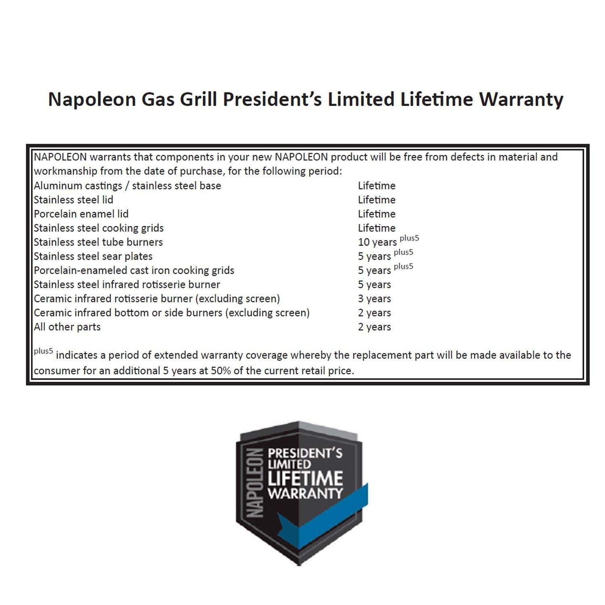 Napoleon Prestige® 665 Gas Grill with Infrared Side and Rear Burner, Stainless Steel