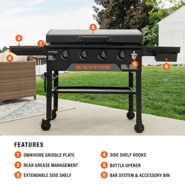 Blackstone Omnivore 36" Liquid Propane Outdoor Griddle with Hood