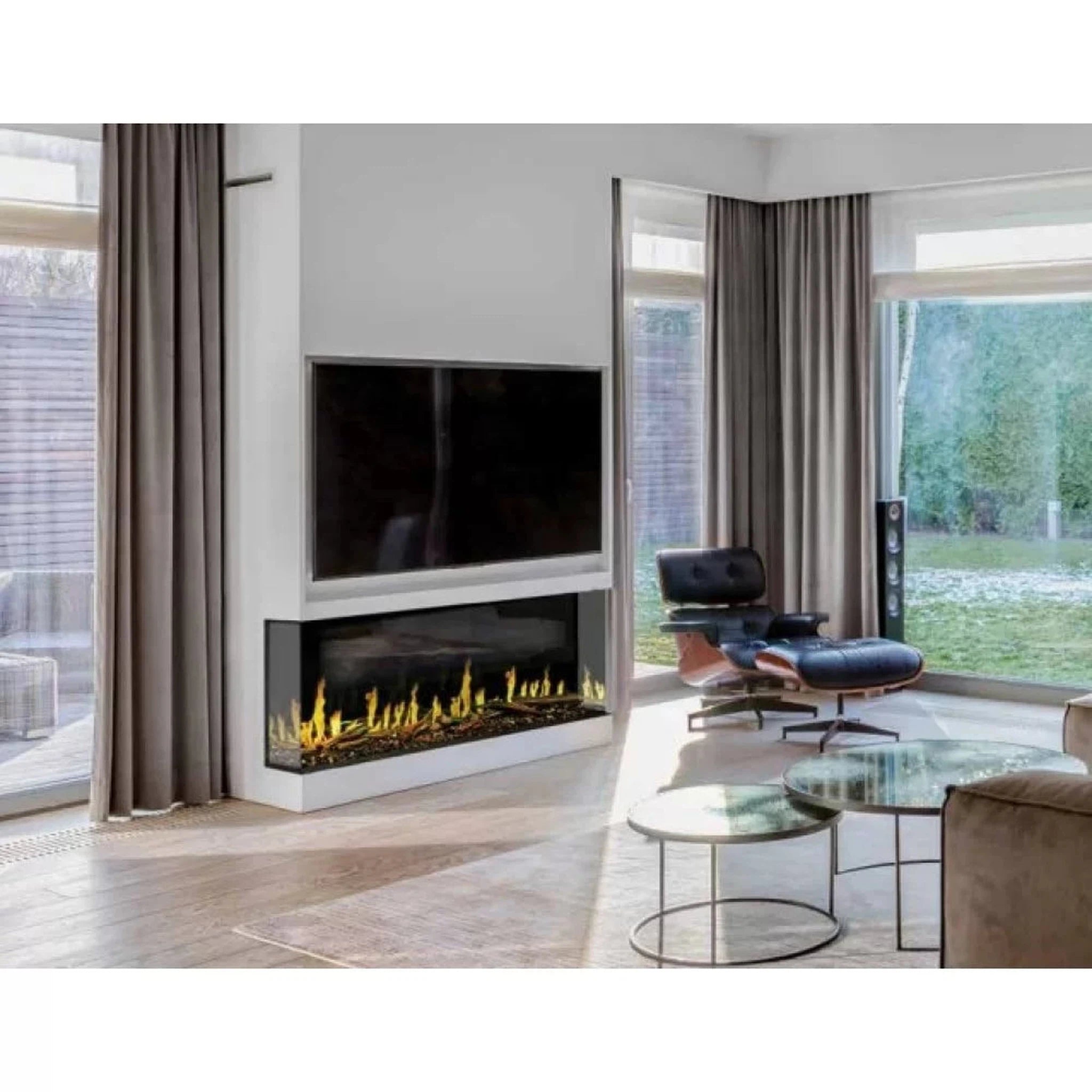 Modern Flames Orion Multi Heliovision Virtual Linear Built-In Electric Fireplace, 9" Deep - 18", 52", 60", 76", 100", 120"