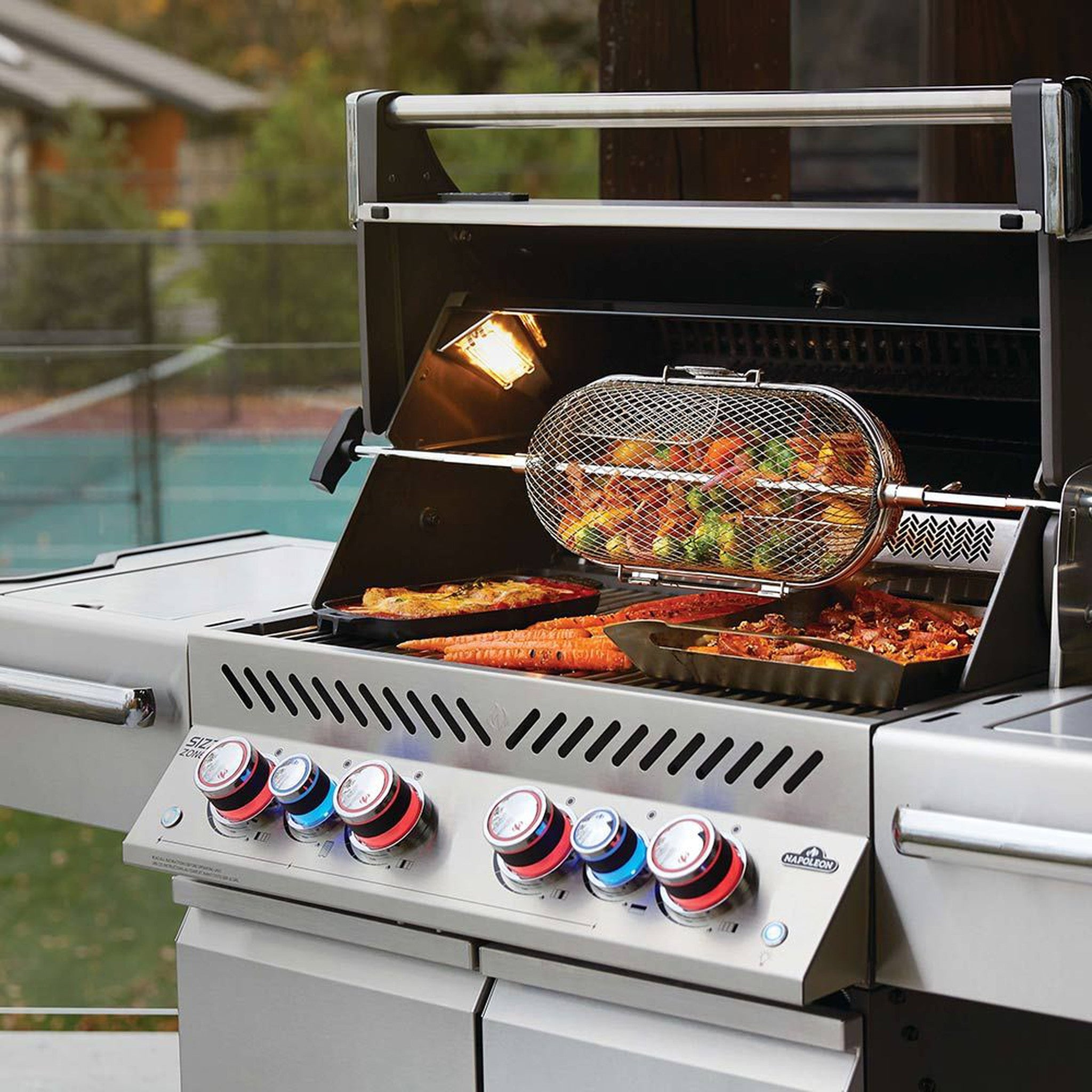 Napoleon Prestige PRO™ 500 Gas Grill with Infrared Rear and Side Burners, Stainless Steel