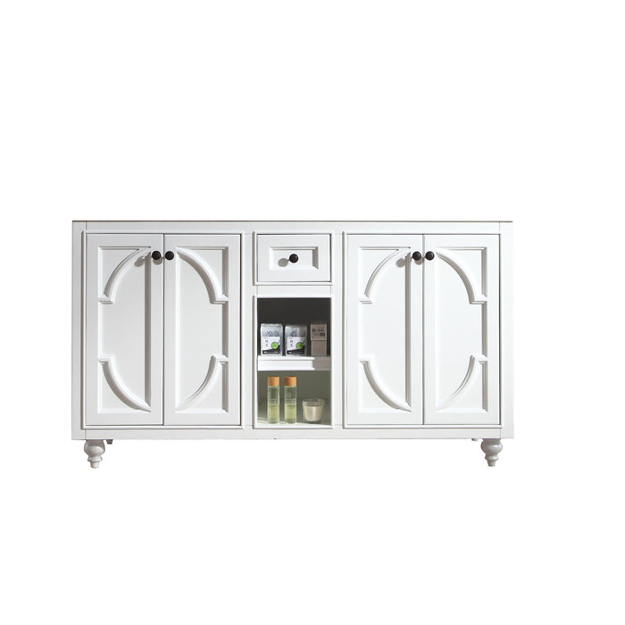 Odyssey 60" White Double Sink Bathroom Vanity Cabinet