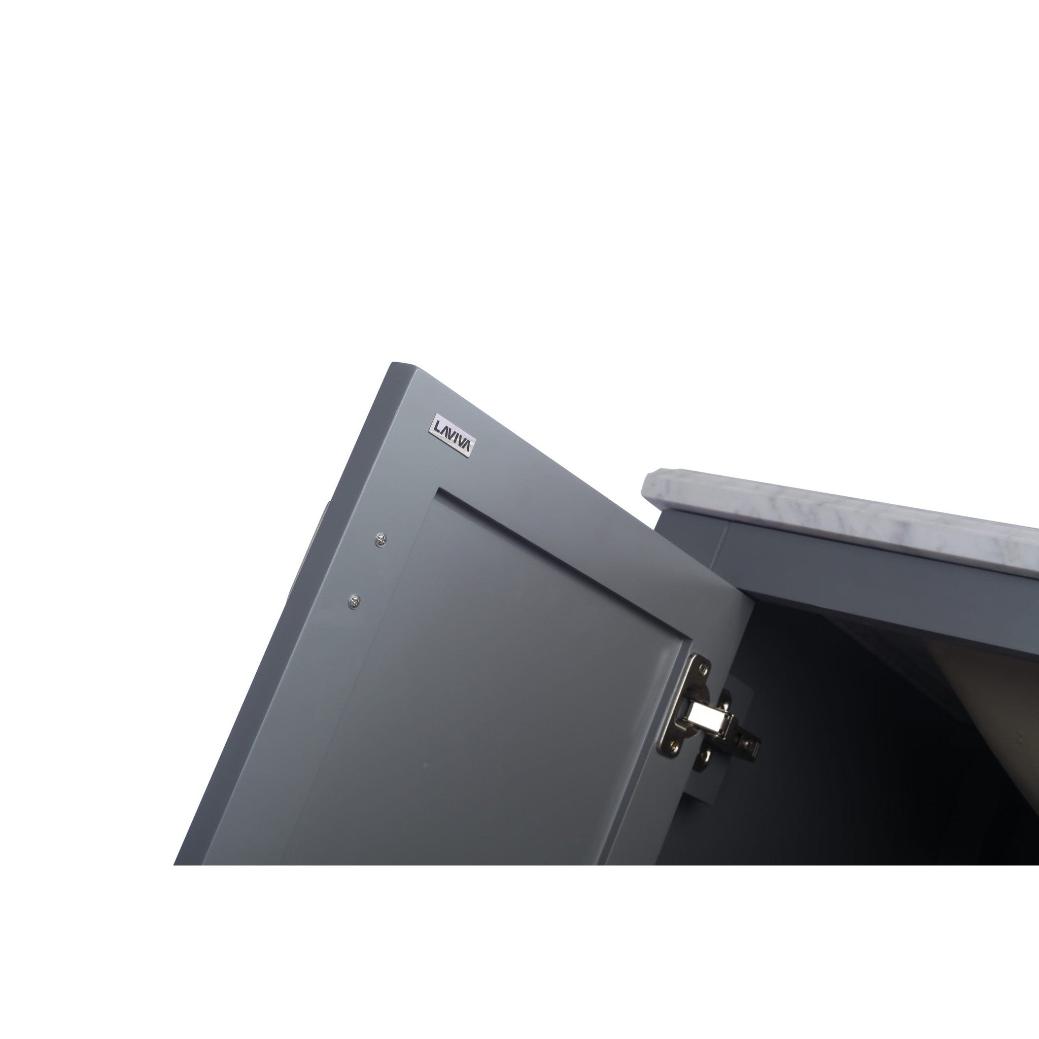 Wilson 30" Grey Bathroom Vanity with Matte Black VIVA Stone Solid Surface Countertop