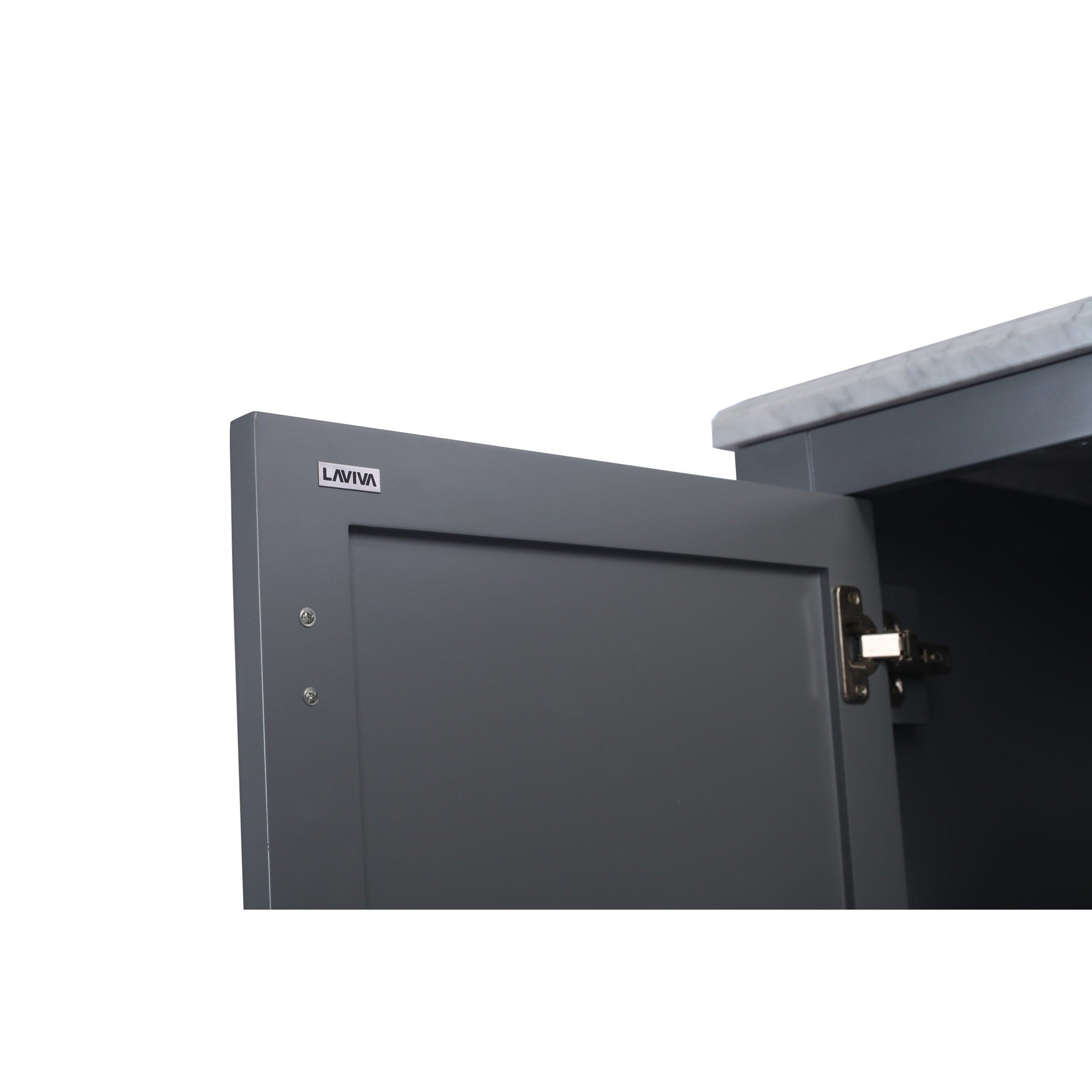 Wilson 36" Grey Bathroom Vanity with Matte White VIVA Stone Solid Surface Countertop