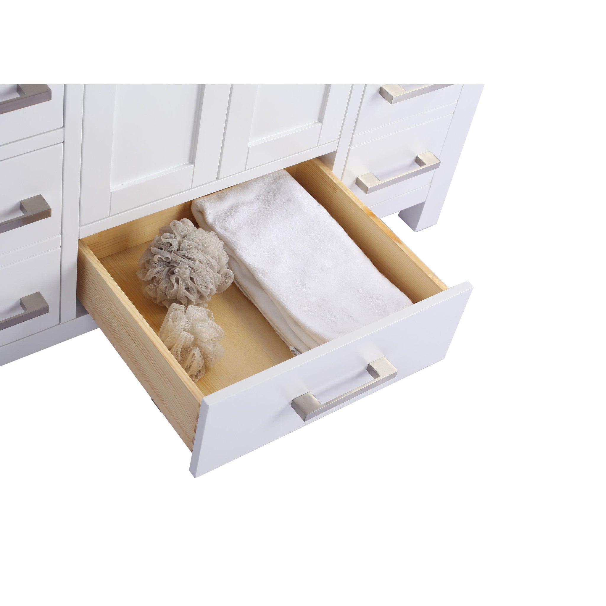 Wilson 42" White Bathroom Vanity with White Carrara Marble Countertop