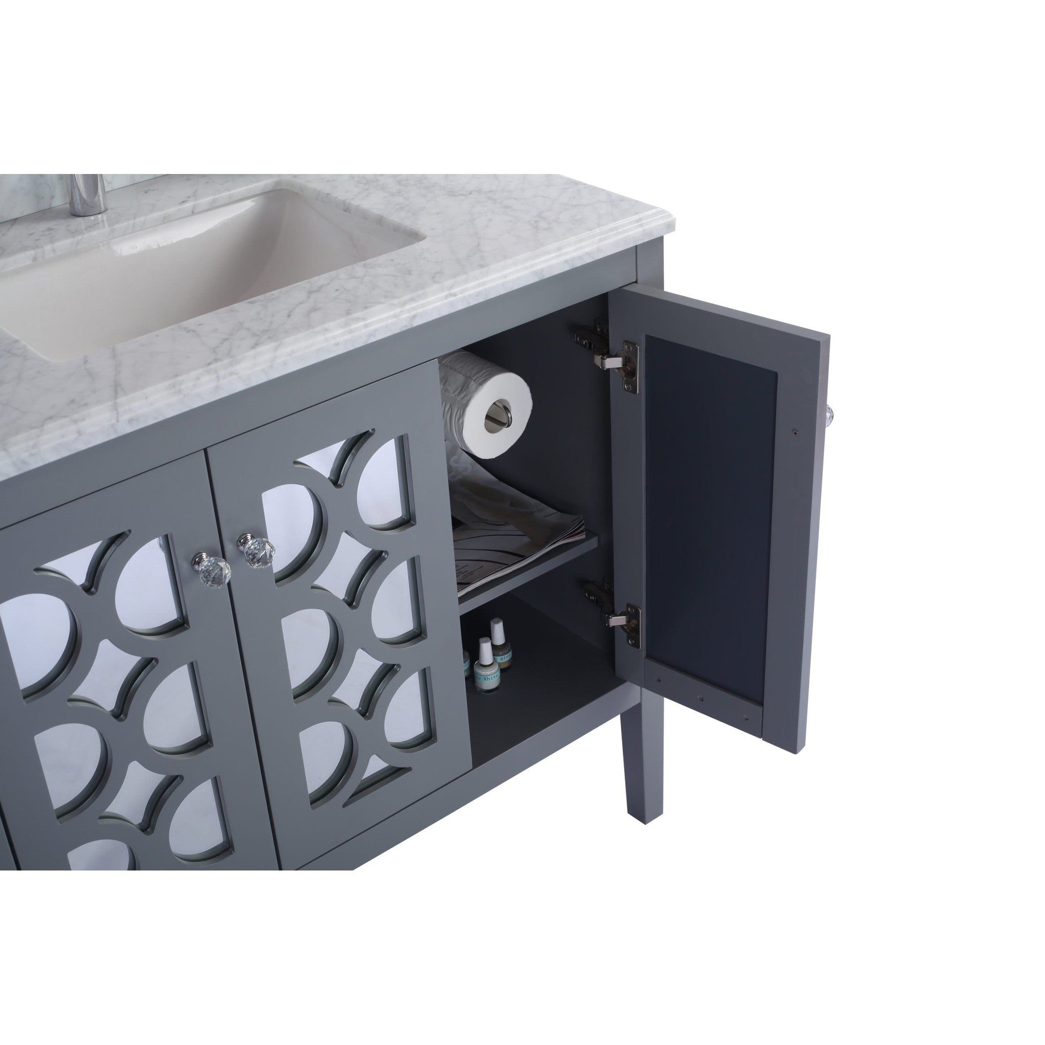 Mediterraneo 36" Grey Bathroom Vanity Cabinet