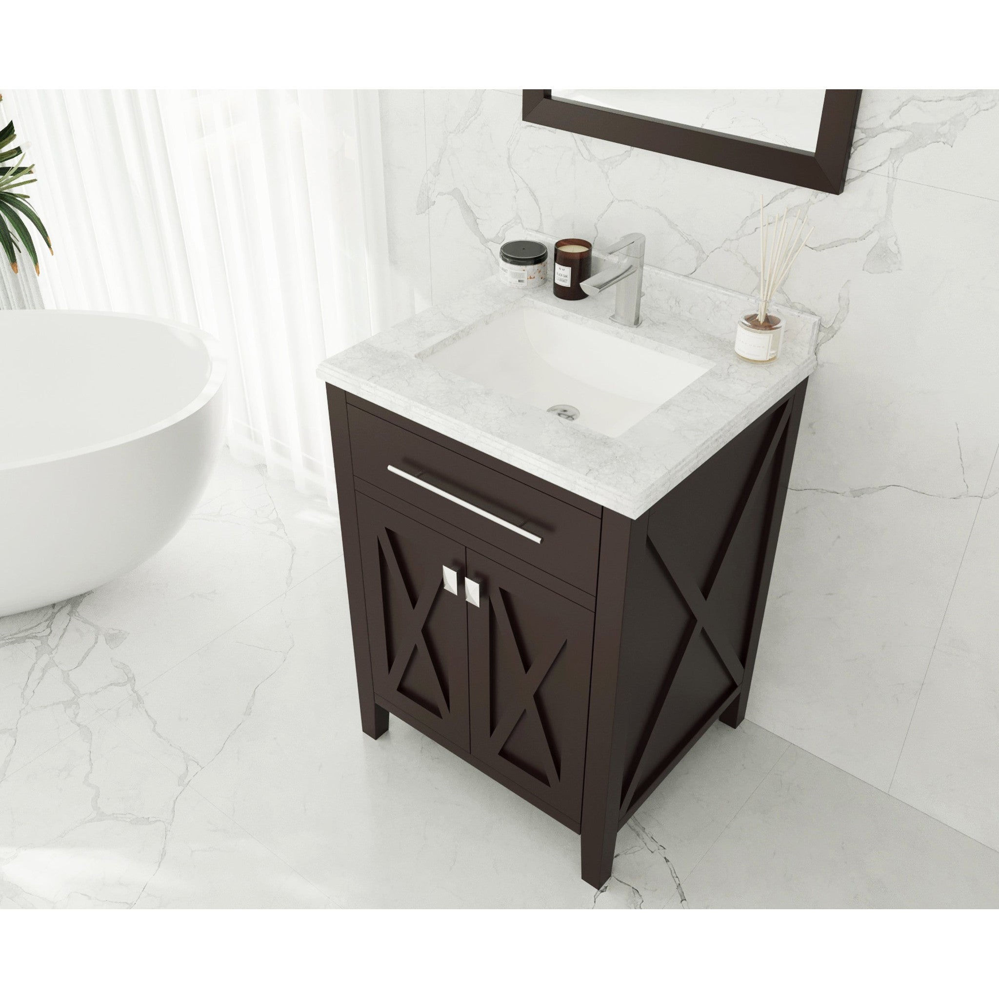 Wimbledon 24" Brown Bathroom Vanity Cabinet