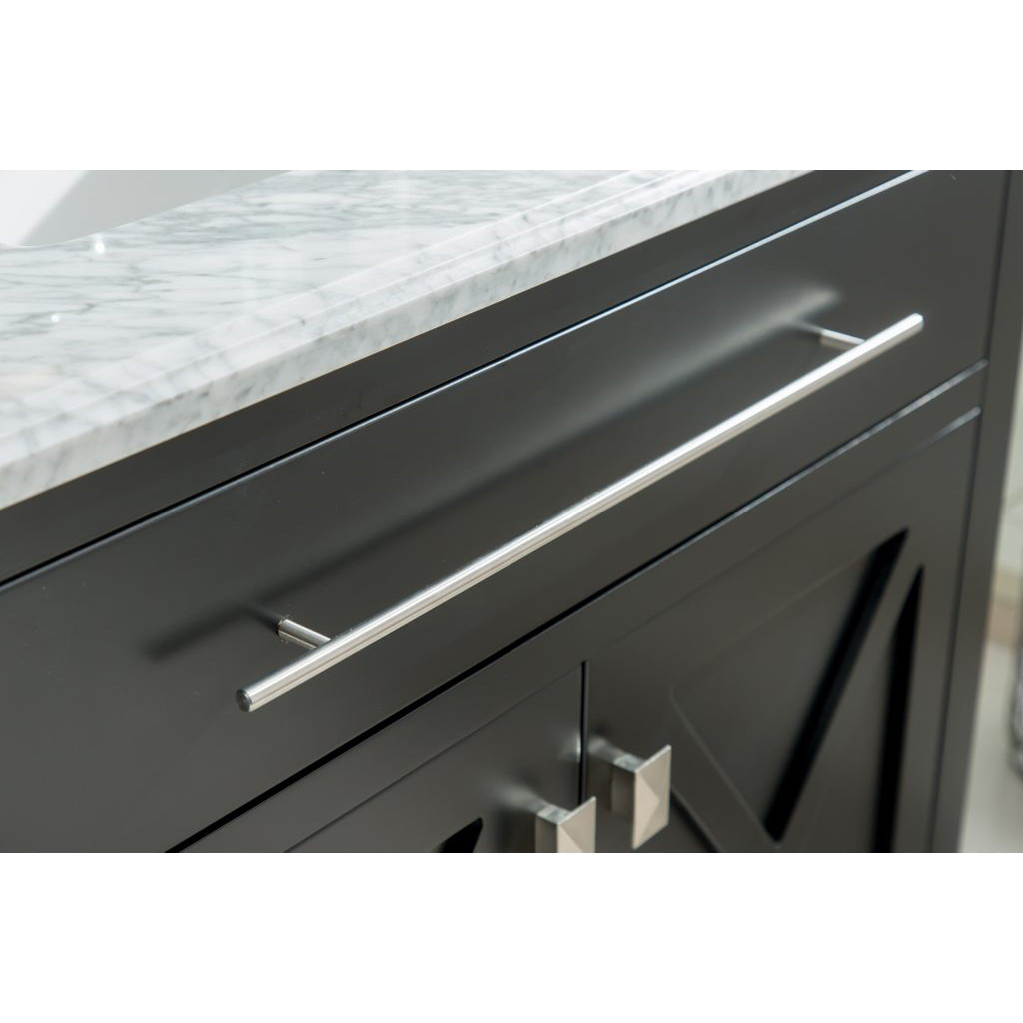 Wimbledon 36" Espresso Bathroom Vanity with Black Wood Marble Countertop