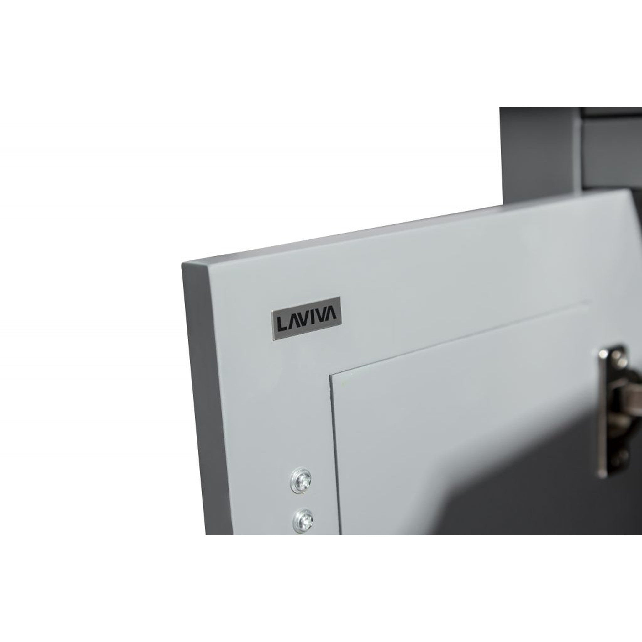 Wimbledon 60" Grey Double Sink Bathroom Vanity with Black Wood Marble Countertop