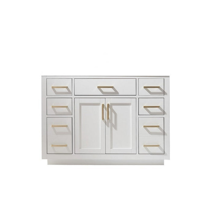 Ivy 48" Single Bathroom Vanity Cabinet Only in White without Countertop and Mirror