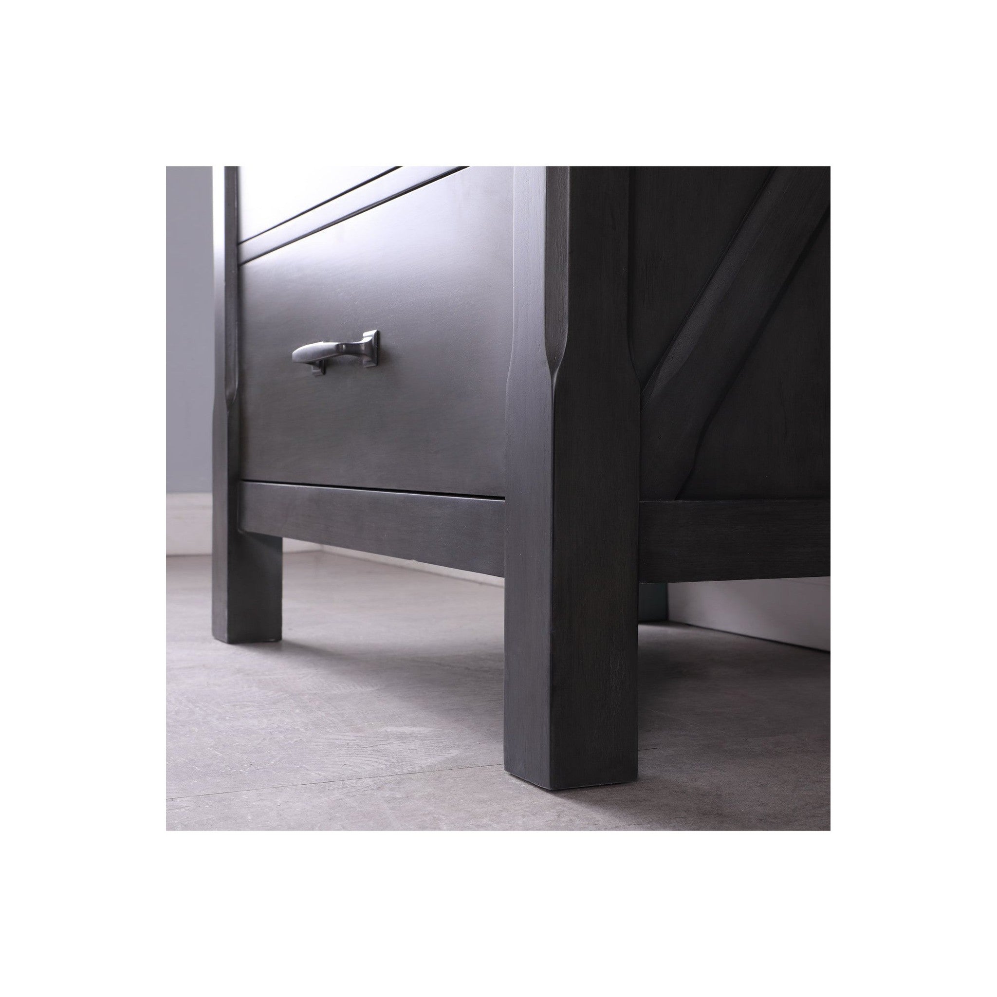 Maribella 30" Single Bathroom Vanity Set in Rust Black and Carrara White Marble Countertop with Mirror