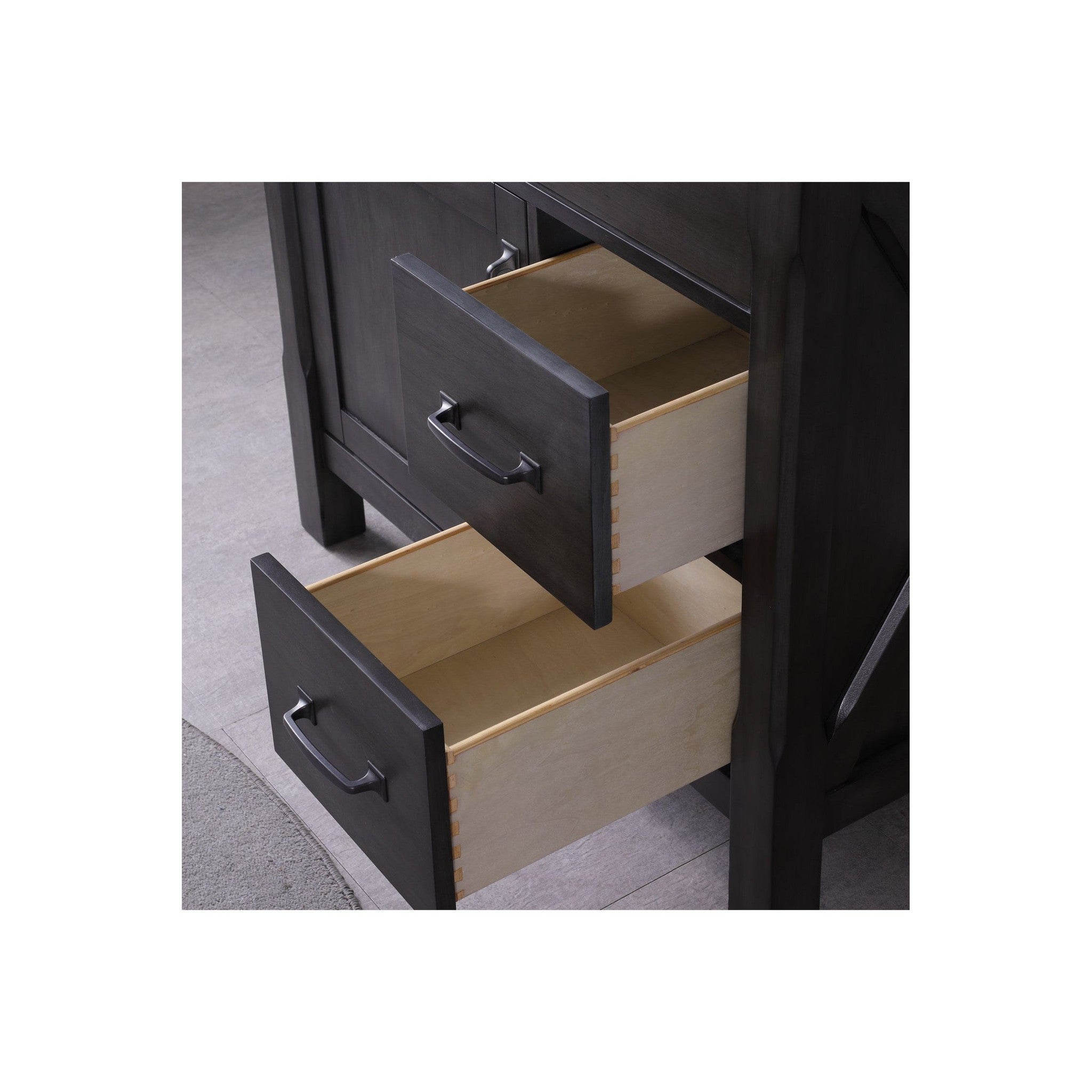 Maribella 36" Single Bathroom Vanity Set in Rust Black and Carrara White Marble Countertop without Mirror