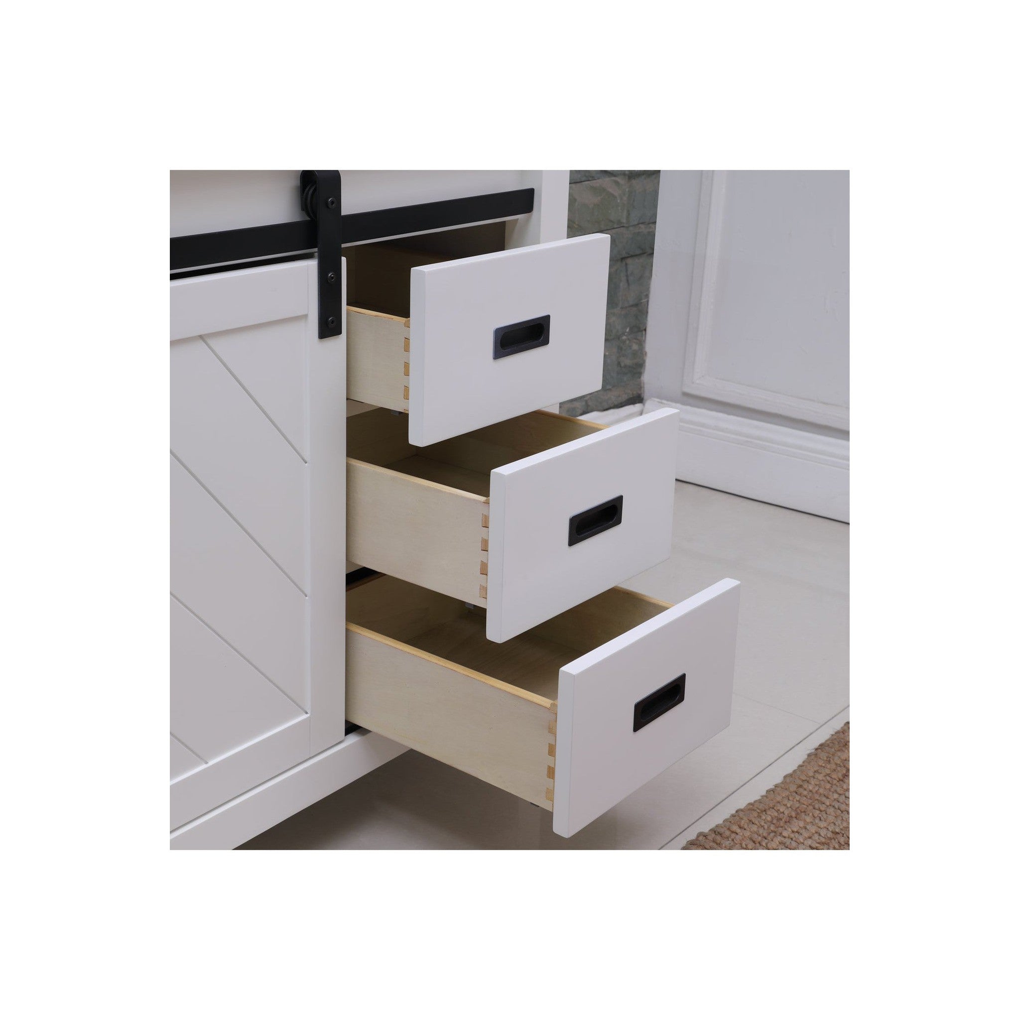 Kinsley 36" Single Bathroom Vanity Set in White and Carrara White Marble Countertop without Mirror