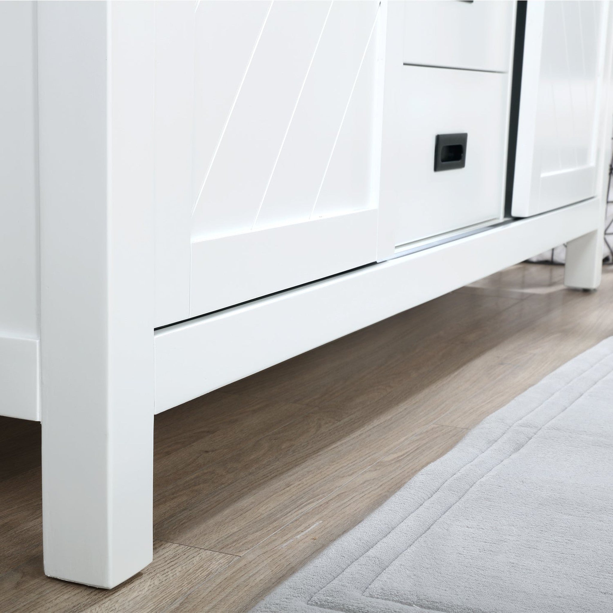 Kinsley 60" Single Bathroom Vanity Set in White and Carrara White Marble Countertop with Mirror