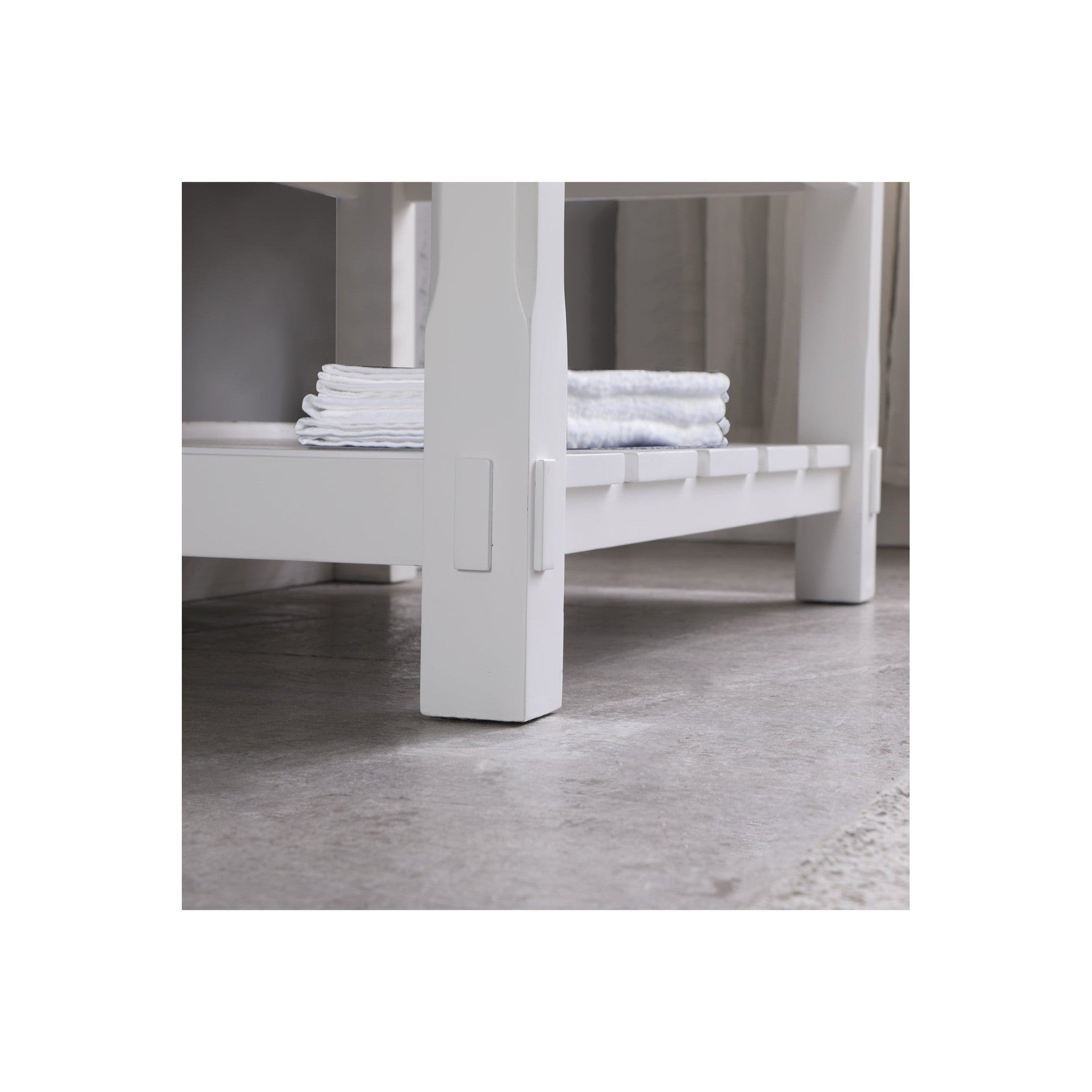 Georgia 36" Single Bathroom Vanity Set in White and Composite Carrara White Stone Top with White Farmhouse Basin with Mirror